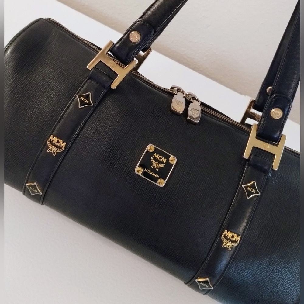 SOLD SOLD SOLD SOLD SOLD MCM Barrel Bag With Studs - Picture 4 of 12